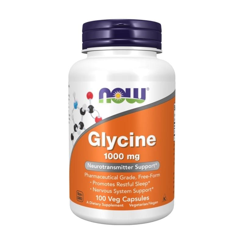 Glicină NOW, 1000 mg (100 capsule)