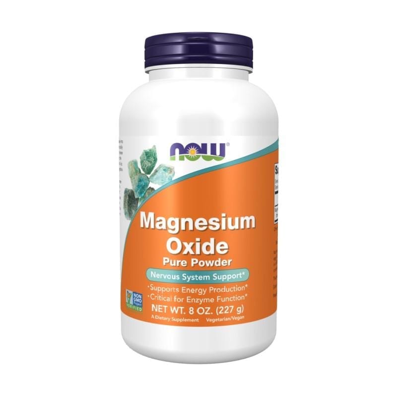 Oxid de magneziu pulbere NOW (227 g)