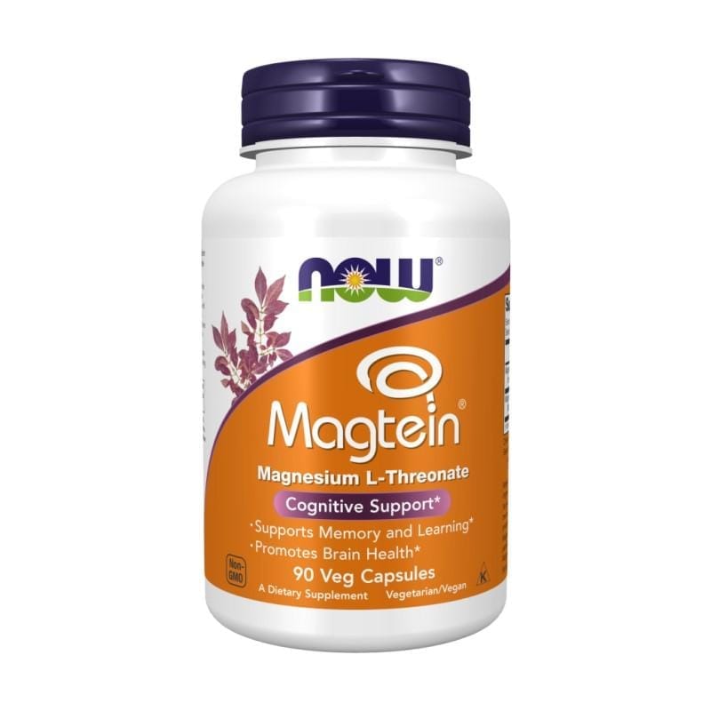 Magtein - L-treonat de magneziu NOW (90 capsule)
