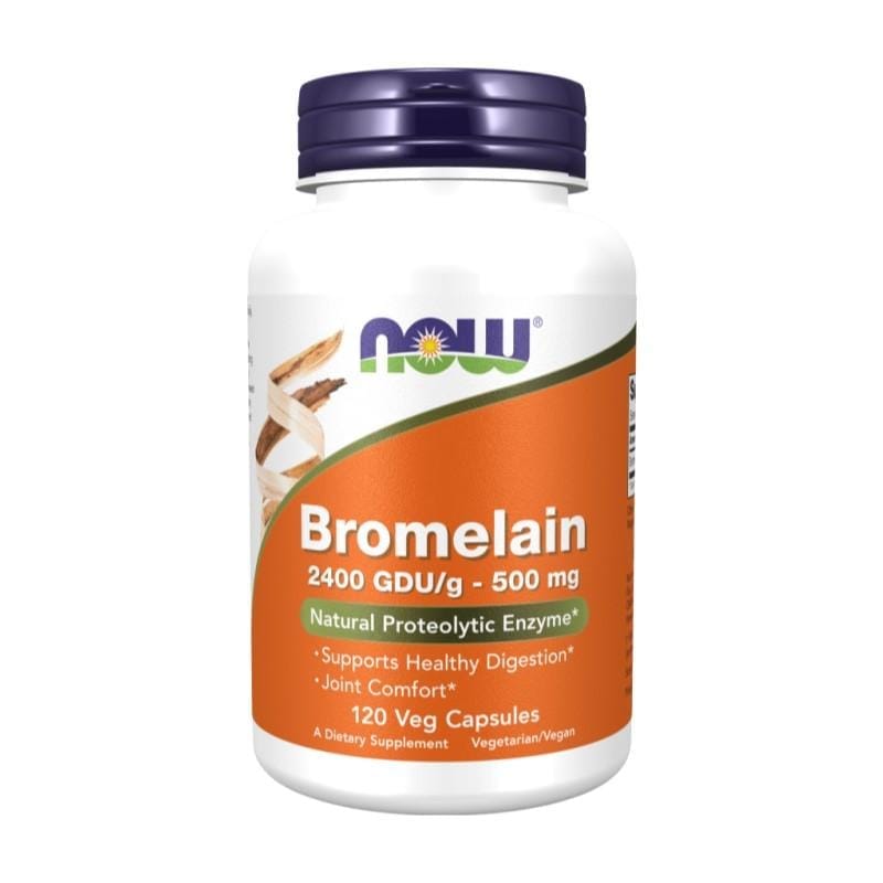 Bromelaină NOW, 500 mg (120 capsule)