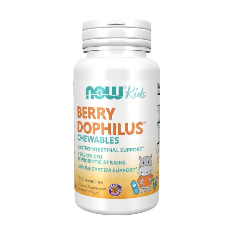 Probiotice pentru copii BerryDophilus NOW (60 comprimate masticabile)