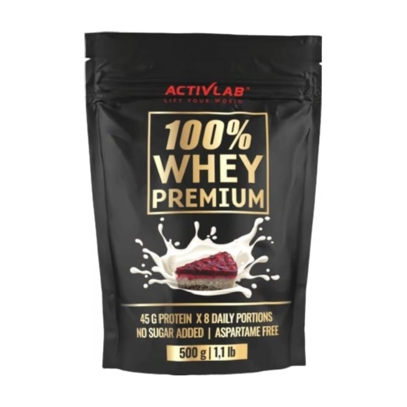 Proteine 100% Whey Premium cu aromă de cherry cake Activlab (500 g)