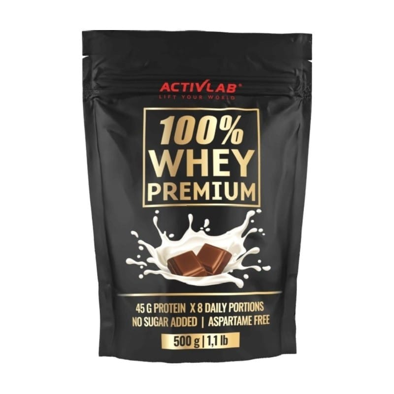 Proteine 100% Whey Premium cu gust de ciocolată Activlab (500 g)