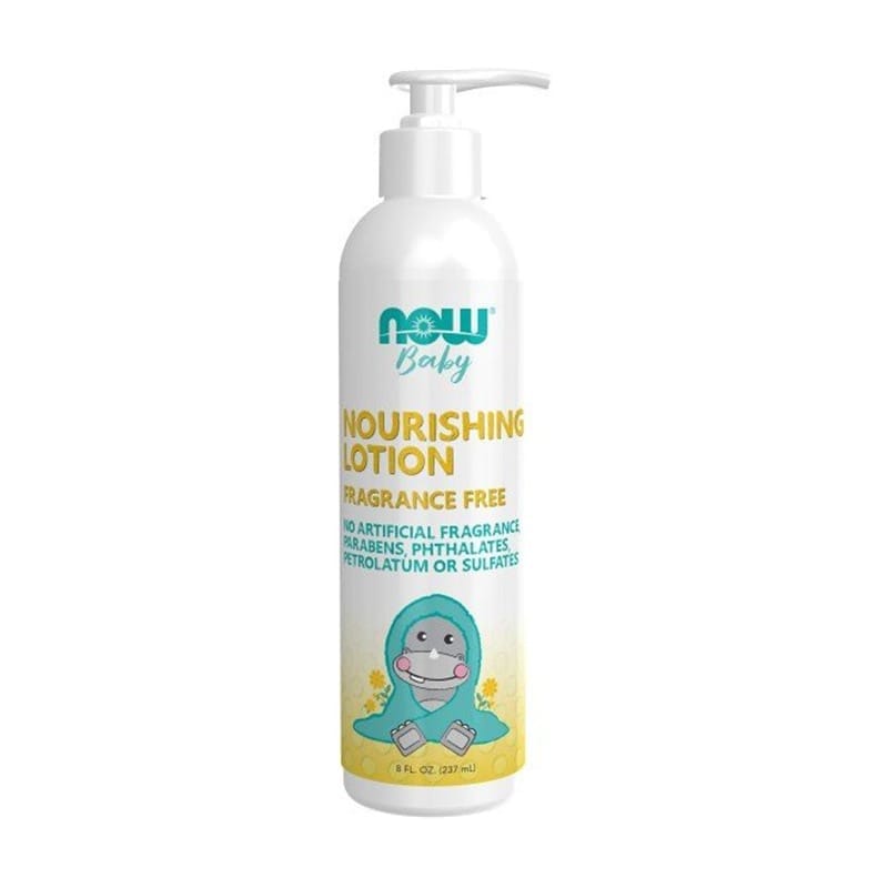 Loțiune de îngrijire pentru bebeluși, fără parfum NOW (237 ml)