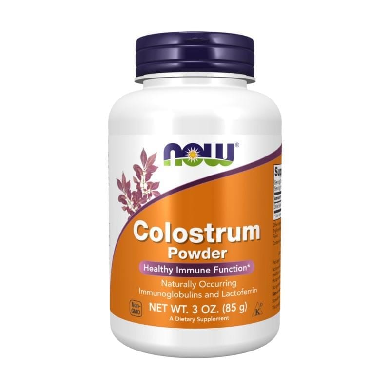 Colostru sub formă de pulbere NOW (85 g)