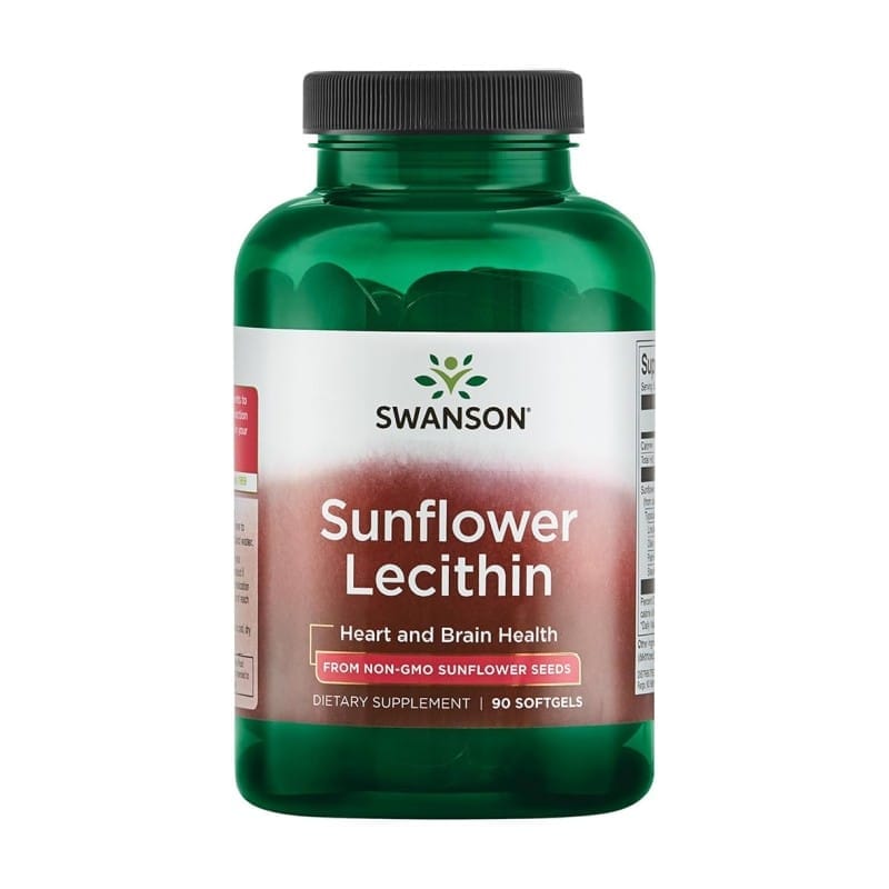 Lecitină din floarea-soarelui Swanson (90 capsule moi)