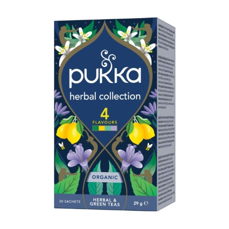 Colecție de 4 ceaiuri din plante Pukka (20 plicuri)