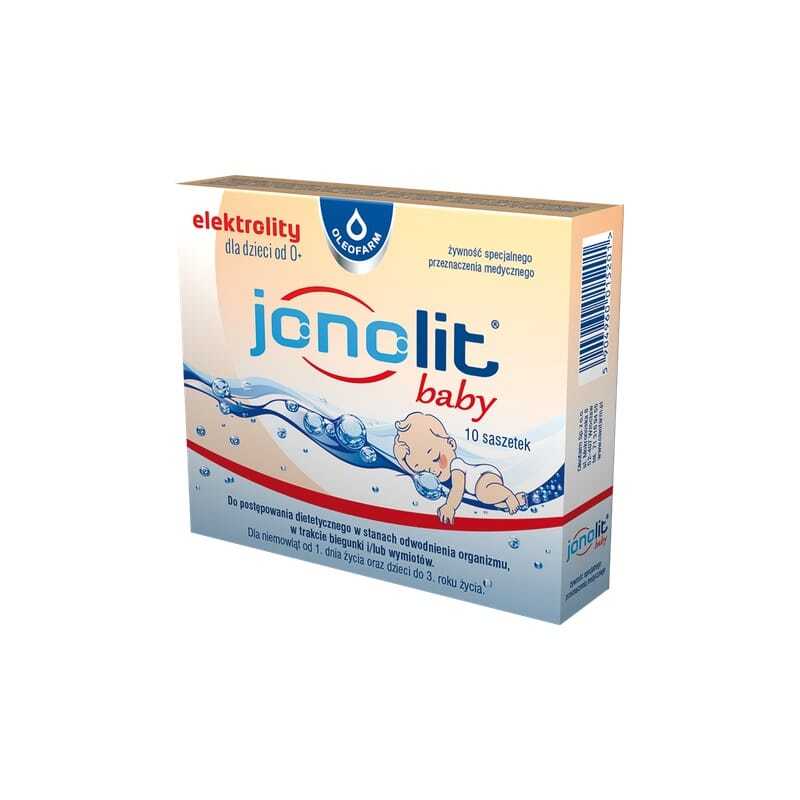 Jonolit baby – electroliți pentru sugari și copii mici Oleofarm (10 plicuri)