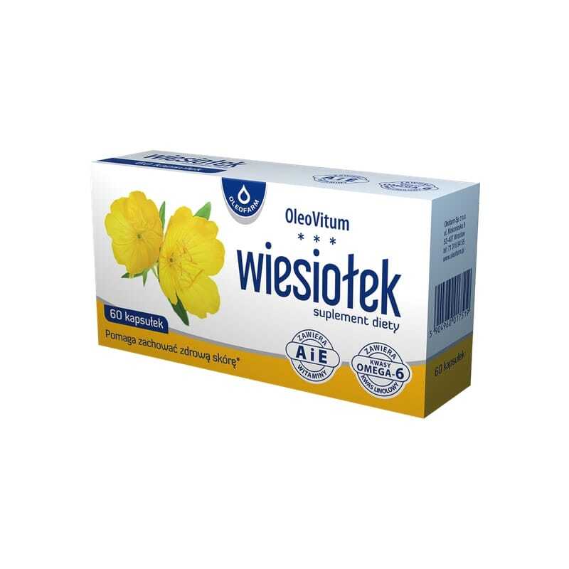 Ulei de luminița-nopții cu vitaminele A și E Oleofarm (60 capsule)
