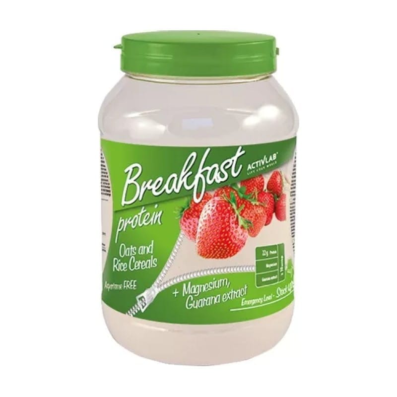 Mic dejun proteic sub formă de pulbere – Protein Breakfast Activlab, aromă de căpșuni (1000 g)
