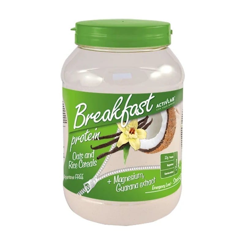 Mic dejun proteic sub formă de pulbere – Protein Breakfast Activlab, aromă de cocos și vanilie (1000 g)