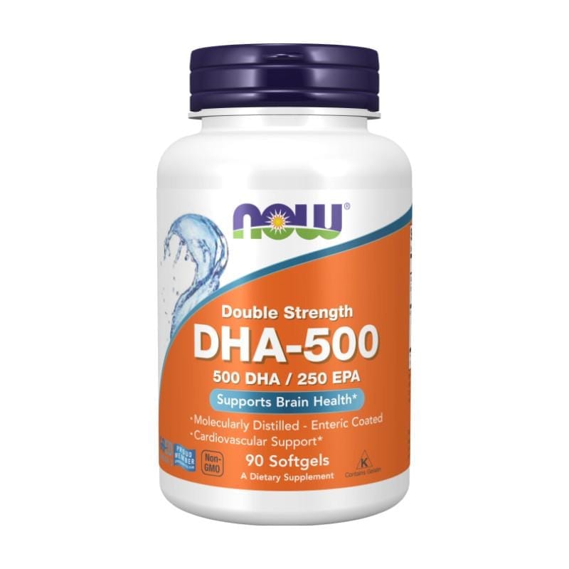 Omega 3 DHA NOW, 500 mg (90 capsule moi)