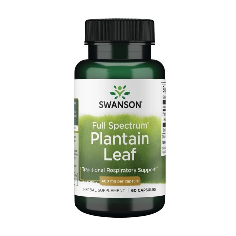 Frunze de pătlagină Swanson, 400 mg (60 capsule)