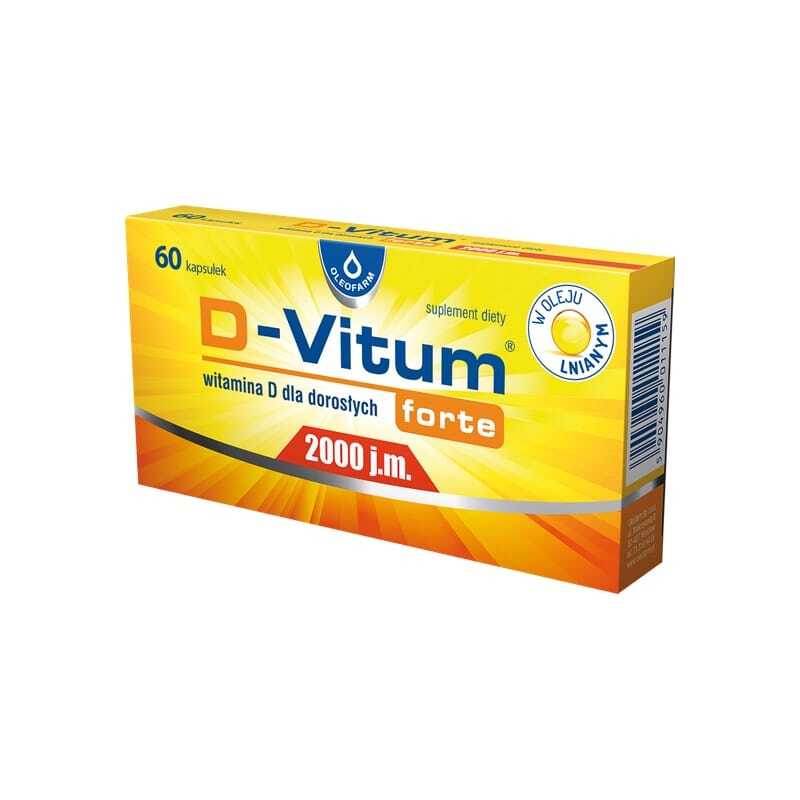 Vitamina D3 2000 UI D-Vitum Forte Oleofarm (60 capsule)