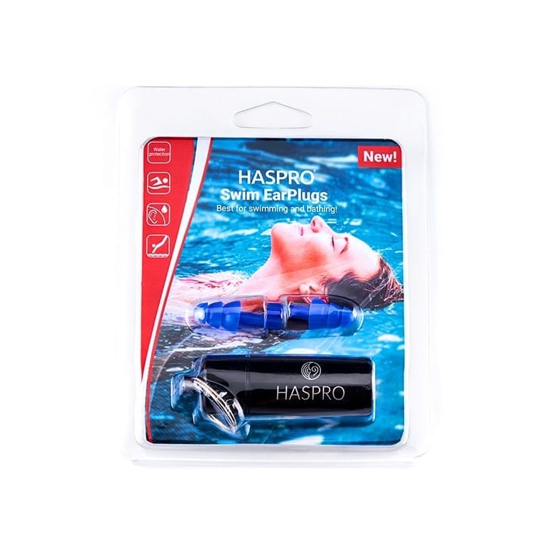 Dopuri pentru urechi pentru înot – albastre, din silicon Swim Haspro (1 pereche)