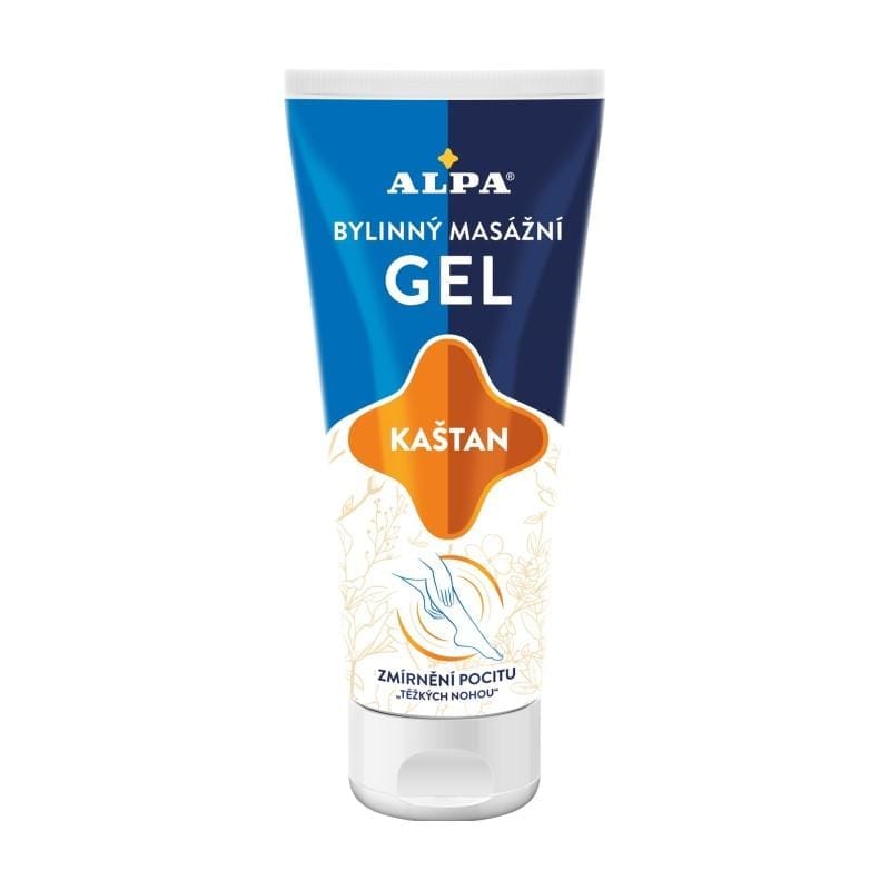 Gel de masaj cu castan pentru ameliorarea senzației de picioare grele Alpa (100 ml)