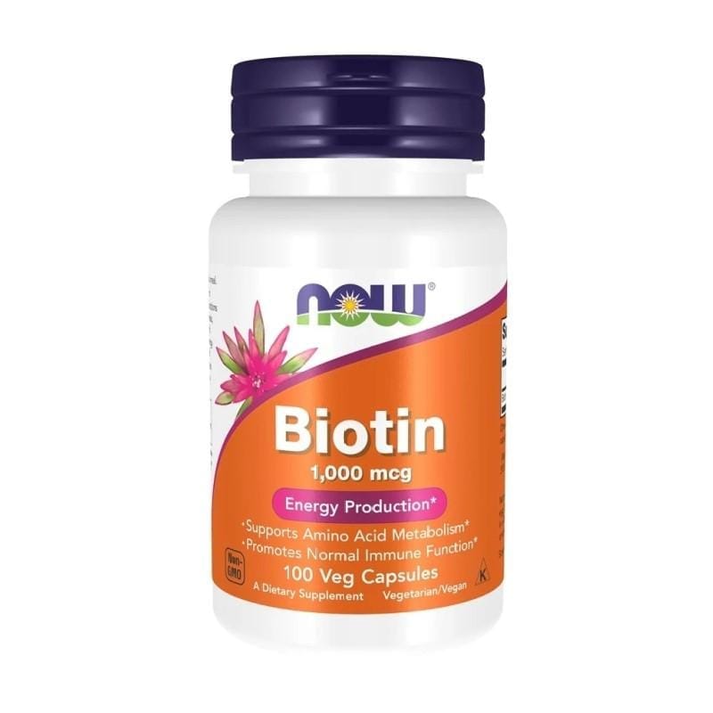 Biotină NOW, 1000 µg (100 capsule)