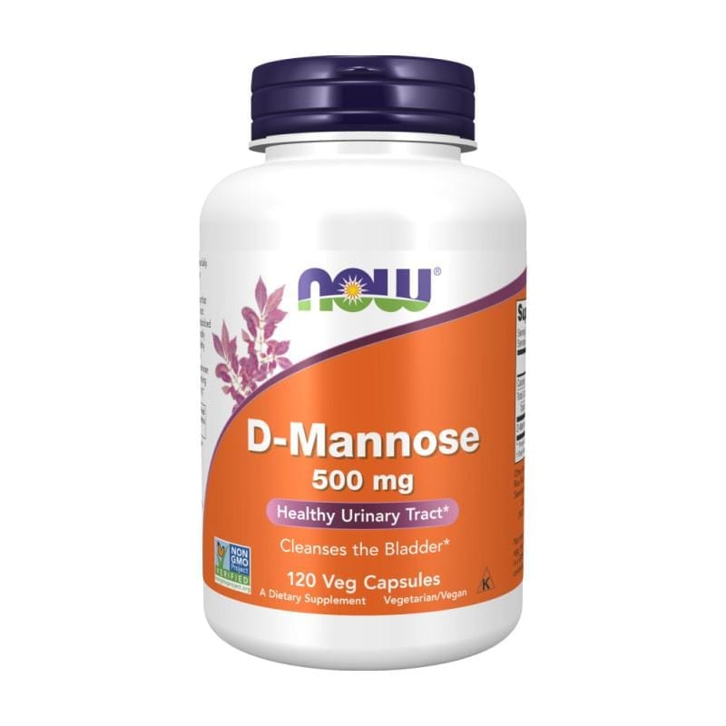 D-manoză NOW, 500 mg (120 capsule)