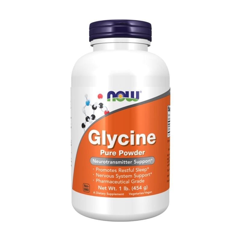 Glicină pulbere NOW (454 g)
