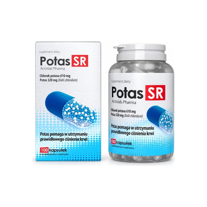 Potasiu cu eliberare prelungită – Potas SR Activlab Pharma (100 capsule)