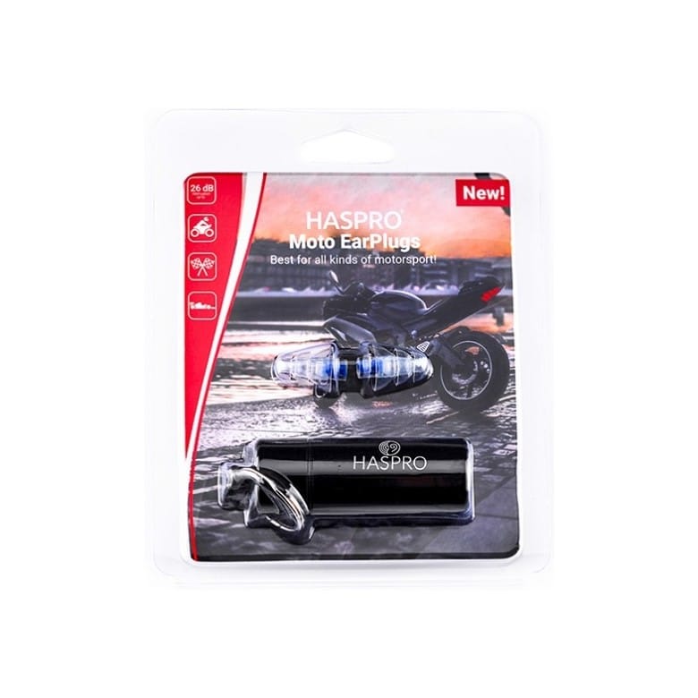 Dopuri de urechi pentru motocicliști – transparente, din silicon Moto Haspro (1 pereche)