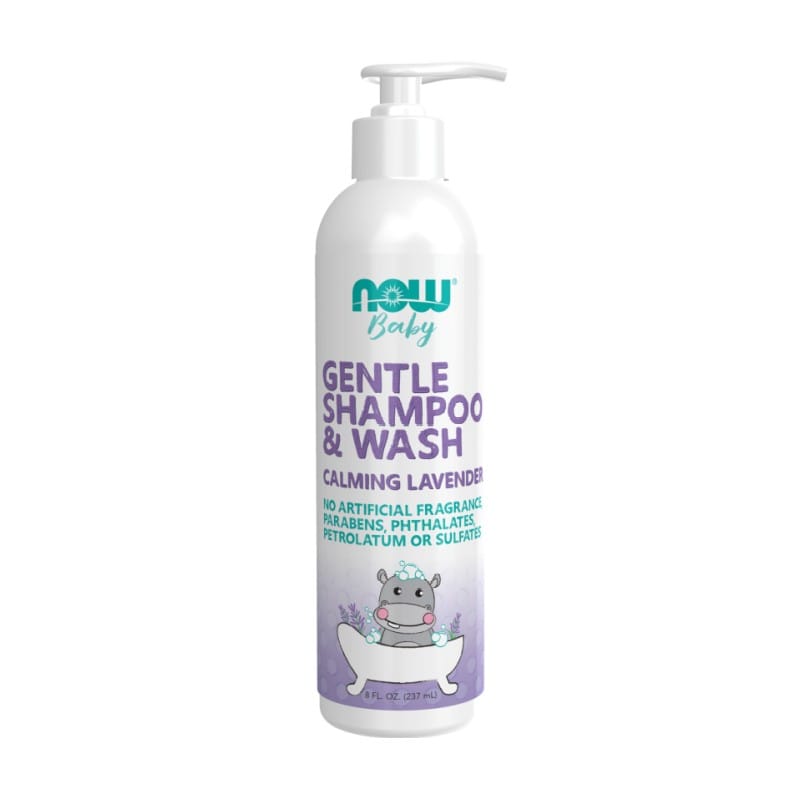 Șampon delicat și gel de duș pentru copii Lavandă calmantă NOW Baby (237 ml)