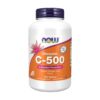 Vitamina C-500 cu aromă de portocale NOW (100 comprimate masticabile)